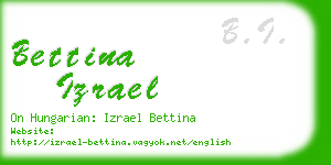 bettina izrael business card